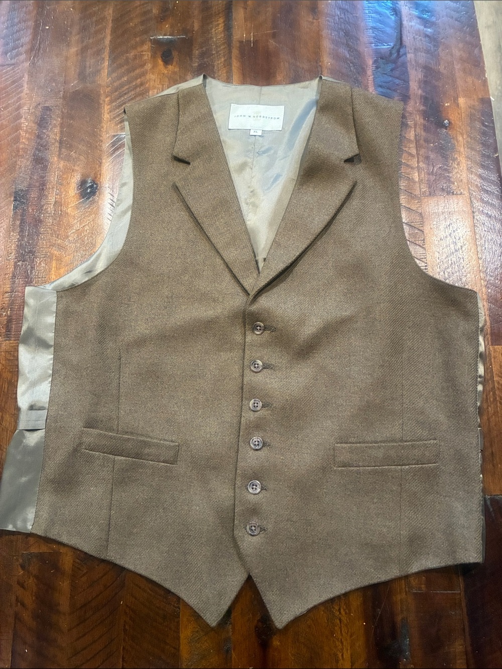 Nordstrom Wool Cashmere Tweed Vest Xl